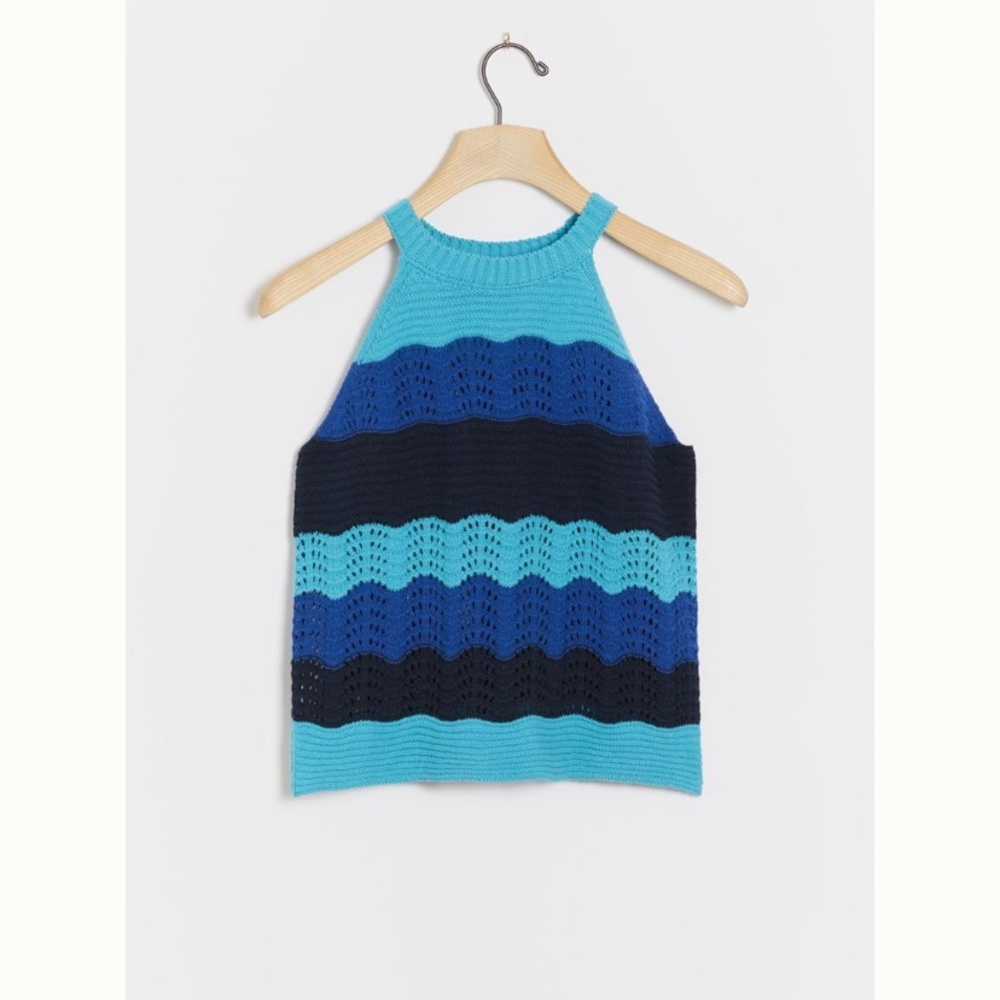 Anthropologie Jenette Crochet Halter Tank